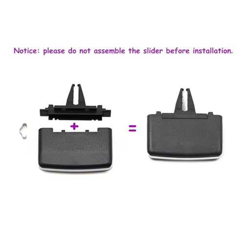 Rejillas aire acondicionado Benz W204: regule la ventilación frontal con este kit de 4 clips 4