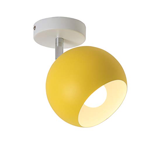 Luces de pasillo E27 contra zonas oscuras con lámpara de techo giratoria amarilla 2