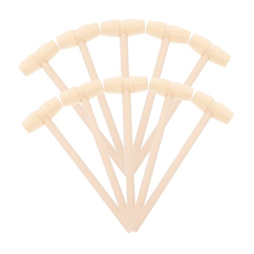 Milisten Mini Beat Toy for Infants 10pcs Wooden Hammer Mallets Boys and Girls Building Toys for Boys Girls