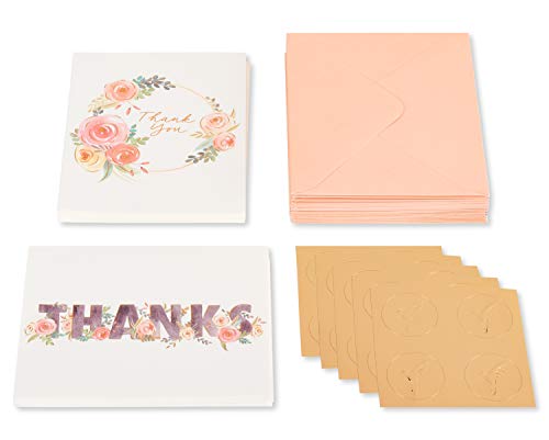 Papyrus Bridal Shower or Wedding Thank You Cards with Envelopes, Floral (20-Count) by Papyrus - Image 2
