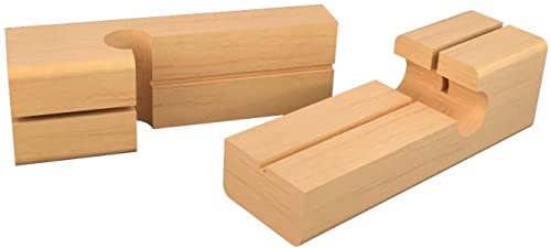 Bon Tool 11-729 Wood Line Blocks - Standard (4" x 1-1/8"), Made of Select Hardwood For Stacking bricks and blocks (Sold in Pairs)