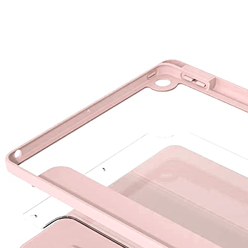 Smart Case For iPad 10.2" 9th/8th/7th Generation 2021/2020/2019 with Auto Wake/Sleep Shockproof Transparent Back Shell tablet cover (Pink) - Image 4