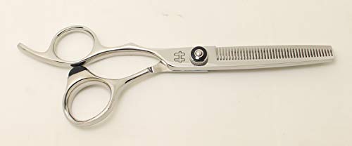 Hitachi Pro Japanese Stainless Steel Professional Thinning Shears-Scissors/Texturizing & Haircut Thinning/Aircraft Alloy Handle/40 Hair Cutting Teeth/Salon/Stylist/Cosmetology/Barber-6.0"- Left Hand #TOP11