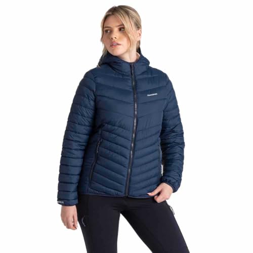 Craghoppers Womens Compresslite Viii Hooded Padded Lightweight Coat, BlueNvy/BNvy, 18 EU