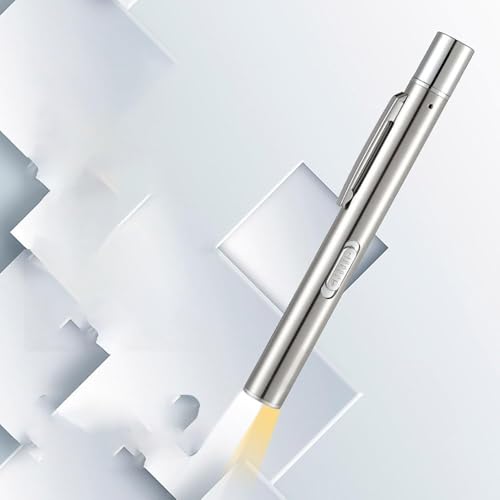 KEWAYO Diagnostikleuchte Pupillenleuchte Medizinische, Aufladbar USB Diagnostische LED Stiftlampe Ärzte Krankenschwester Zubehör, Medizinische Lampe Stiftlicht mit 2 Lichtquellen, Taschenclip