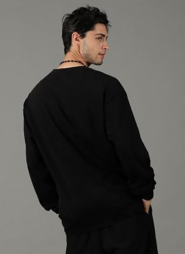 Image of ALONE EAGLE Oversized Cotton Plain Full Sleeve Round Neck Combo T Shirt for Men Pack of 2