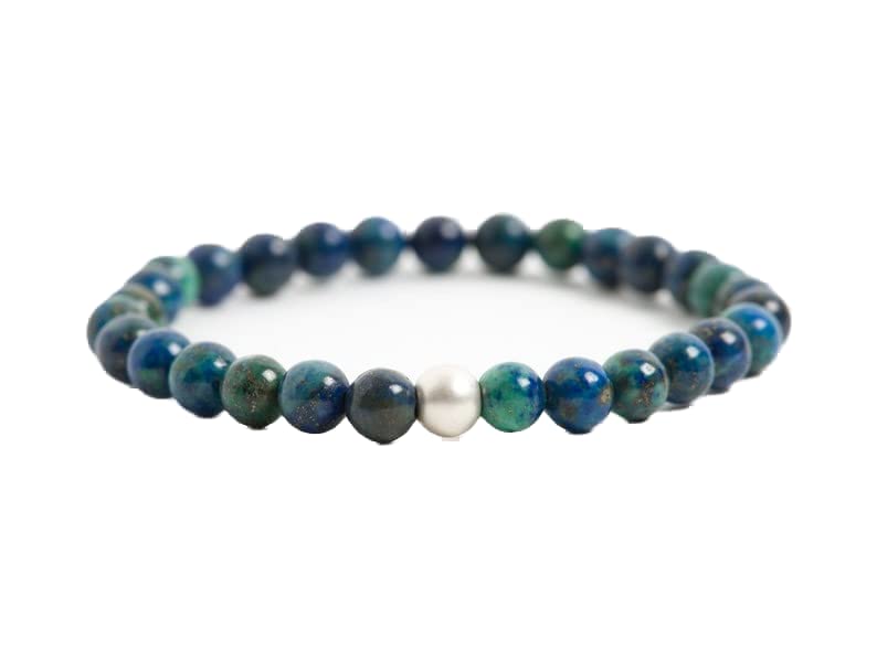 Bracelet chrysocolle 6mm de protection à offrir pour homme et femme
