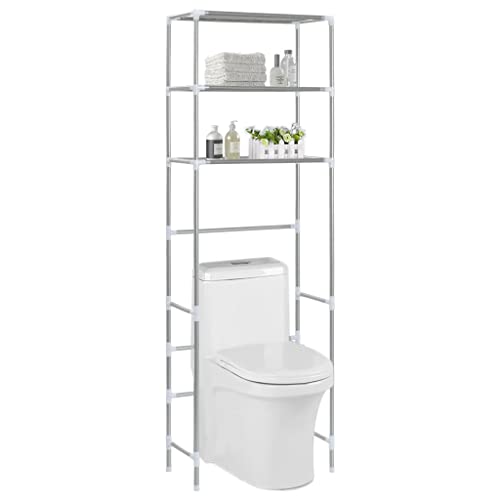 3-Tier Over the Toilet Storage Rack, Stainless Steel Bathroom Space