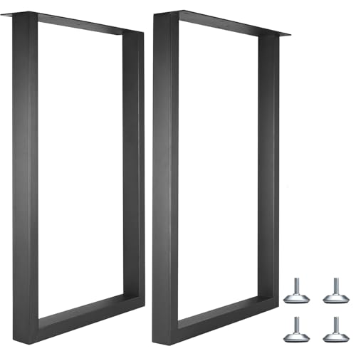 TOOSOAR Pata Mesa Metalica Cuadrada 28x40CM | Patas para Mesas de Hierro | Patas Mesa Diseño Estable para Apoyo de Muebles​