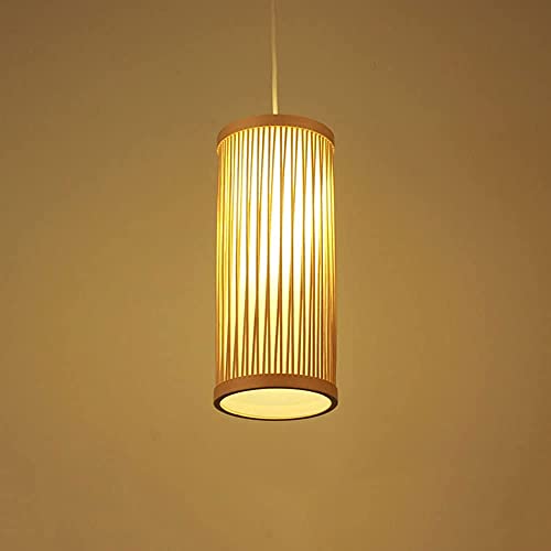 Iluminación colgante de bambú para comedores de diseño japonés zen 2