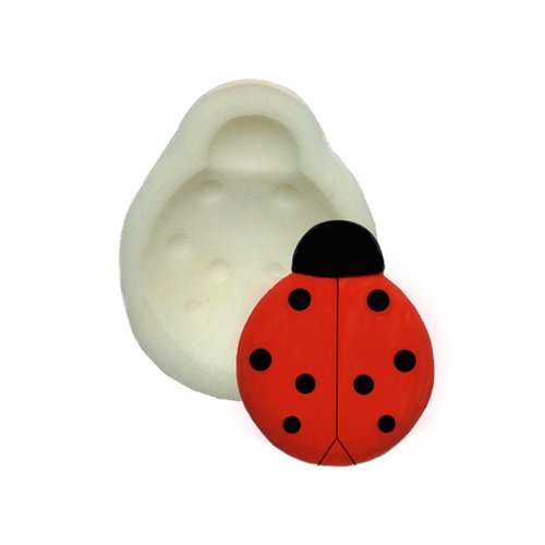 Mini Sculpture Moulds White Silicone Mould - Lady Bird - Food Safe