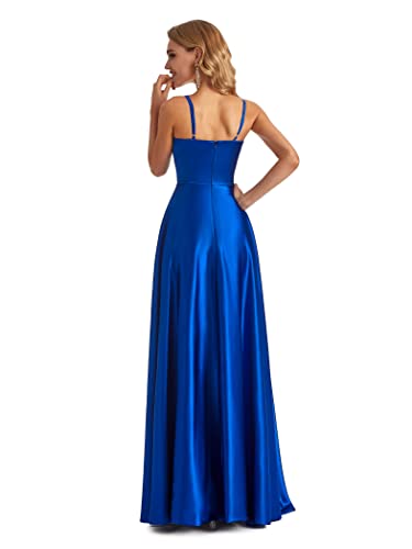 Long Satin Spaghetti Strap Prom Dress4