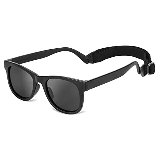 Hifot Baby Boy Girl Sunglasses,UV Protection Polarized Flexible Sunglasses with Adjustable Strap Children Toddler Infant Age 0-24 Months