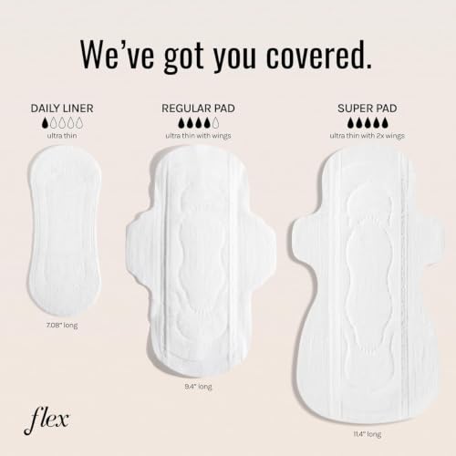 Image of Flex Ultra Thin Pads with Wings (6-Pack, 180 Pads Total)