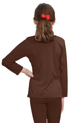 Haut à col roulé côtelé pour enfants en maille extensible
