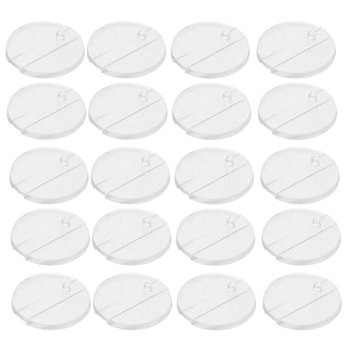 MERRYHAPY Base de Exhibición para Figuras de Acción 30 Piezas Transparentes Redondas 3Cm Soportes de Plástico Acrílico para Muñecos Articulados y Vitrinas de Colección