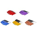 DODAER Professional Animal Stainless Steel 5 Color Guide Comb Set for 10#/15#/30#Detachable Blade,Co