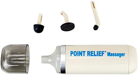 Point Relief Mini-Massager Battery-Powered for Pain Relief, Tension Relief and Massage Therapy, white - 14-1050