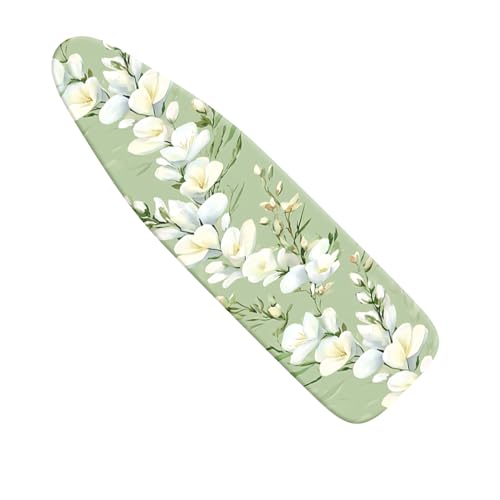 BSFHH Ironing Board Cover 15x54 Inch- Standard Cotton Cover with Strong Elastic Edge & Stain Resistant Surface (Green, 15" x 54")