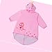 CHEOTIME Children's Raincoat, Cloak Type Boy Raincoat Suit, Cute Cartoon Print Rain Gear Poncho for Primary School Students (L(Suitable for Height 100‑110cm))