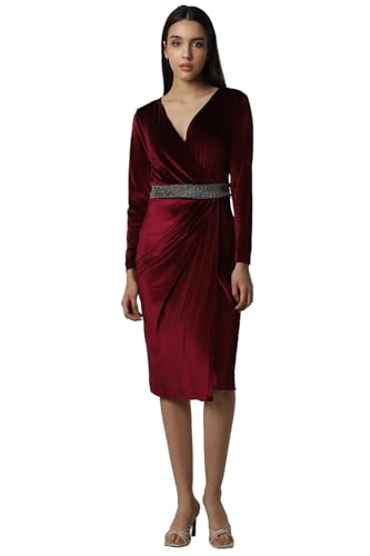 Image of Van Heusen Women's Polyester Classic Knee-Length Dress