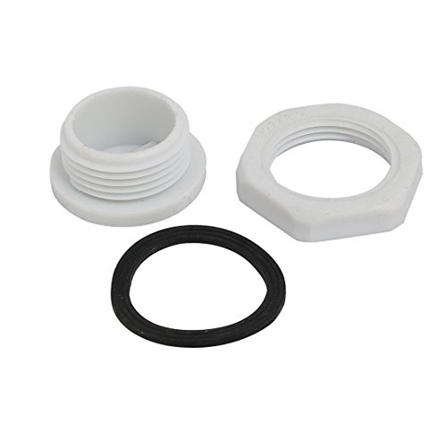 sourcing map 10 Stk. Kabel Verschraubungskappe M22 Nylon Außengewinde Endkappe Grau