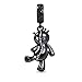 GNOCE Voodoo Doll Pendentif Charm Sterling Silver Dangle Charms Bead Fit Bracelet/Collier Noël Halloween Cadeau pour Femmes Filles