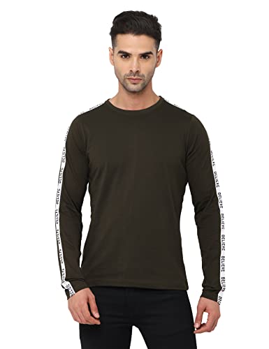 Image of HELLA FASHIONS Men's T Shirt, inchBelieve inch Printed Full Sleeves Tees for Men, Regular Fit, Casual