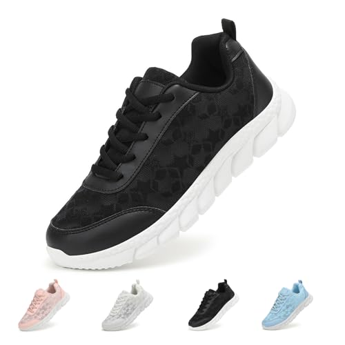 Women's Luxurious Orthopedic Sneakers,Hollow Lace Print Sneakers,Hollow Breathable Mesh Shoes Arch Support Walking Shoes