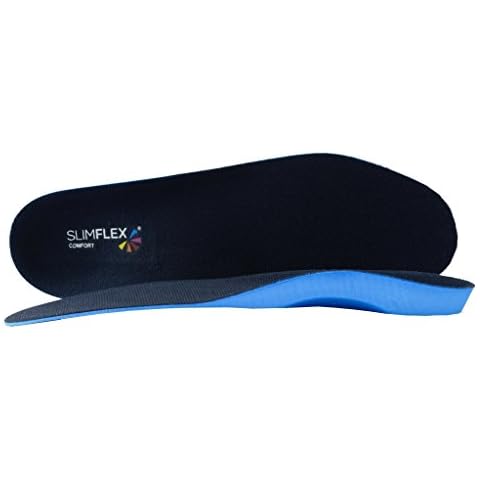 Slimflex Comfort Full Length Medium Density, Lateral Control, Medial Arch Support, Deep Heel Cup, 9-10.5 UK / 43-44 EU, Blue Cover