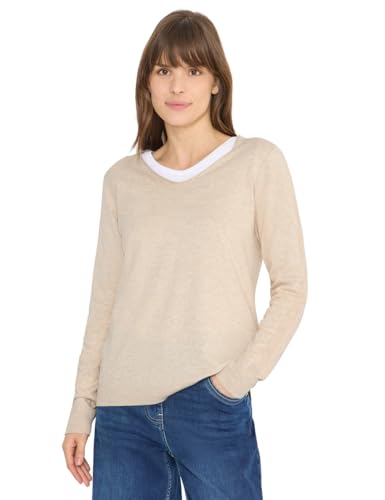 Cecil Basic Pullover Egg beige Melange M – Ansicht 1