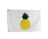 12x18' Pineapple Outdoor Flag Burgee - Welcome and Hospitality - Durable All-Weather Nylon & Reinforced Fly End Stitching - Proudly Made in the USA