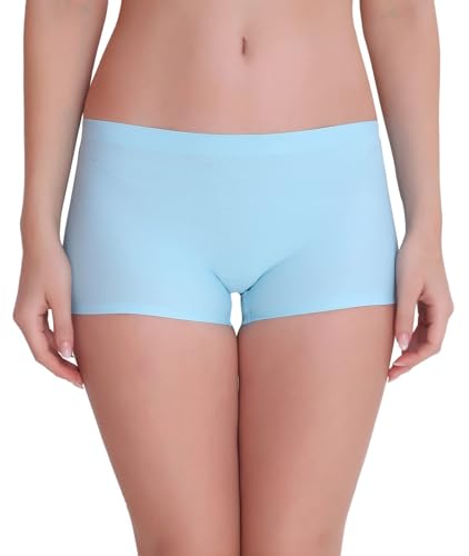 Image of LOURYN KOULYN Women's Ice Silk Seamless Boyshort Panty, (Pack of 3 Panty)