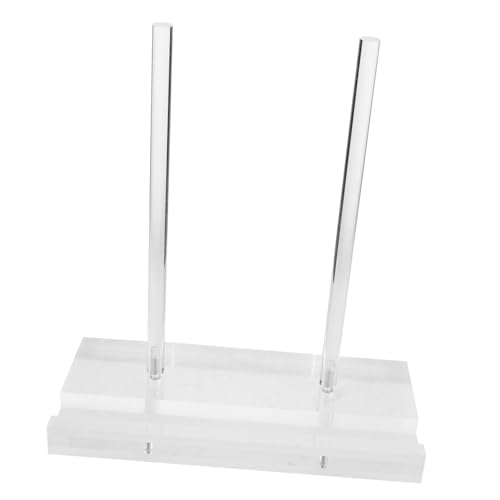 Toyvian Clear Acrylic Display Stand for Kitchen Counter Decor Compact and Holder for Cookbooks Cds Menus Tablets and Picture Albums Easy-clean Transparent Easel for Versatile