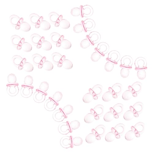 Toddmomy Baby Shower Decorations 50pcs Mini Pacifier Decor Boy/Girl Shower Favors Reusable Decorative Toys for