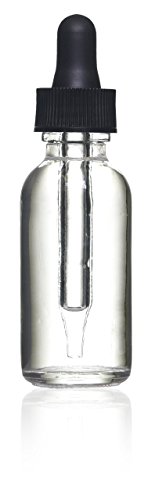 True Essence 1 Oz (30 Ml) Clear Boston Round Glass Bottle w/Glass Dropper - Pack of 72