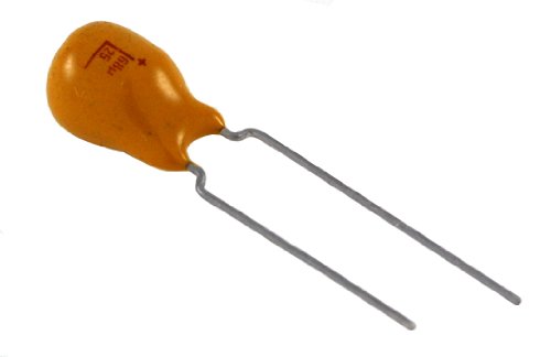 NTE Electronics TD6.8M25 Series TD Solid Tantalum Capacitor, Radial Lead, 6.8 µF Capacitance, 20% Tolerance, 25V