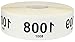 Adesivi con numeri inversi consecutivi per vendite live 1001-2000, 1 x 5 pollici 500 etichette totali
