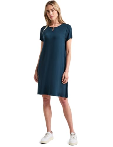 Robe t-shirt femme Street One 1408929 en coton uni coupe droite