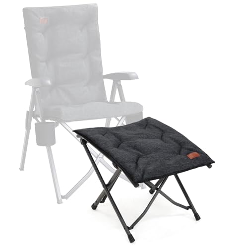 EVER ADVANCED Fußhocker Fußablage Faltbar Klapphocker mit Höhe von 47cm Klappbarer Hocker Gepolstert Fußstütze für Sessel Garten- und Balkonstuhl