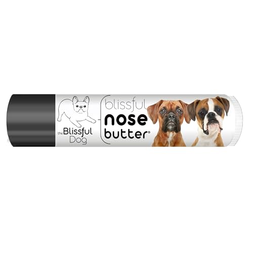 Image of The Blissful Dog Fawn Boxer Nose Butter for Dry, Cracked Skin, Lick-Safe Dog Nose Balm with Moisturizing Shea Butter, Almond, Olive, and Essential Oils, Pet Supplies, Uncented, 0.15 oz.