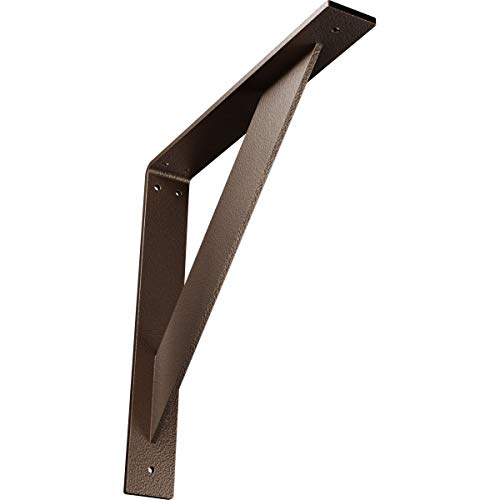2"W x 14"D x 14"H Traditional Steel Bracket, Hammered Dark Bronze