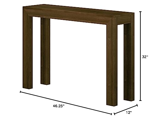 Plank+Beam Modern 46 Inch Console Table, Solid Pine Wood Entryway Table, Narrow Sofa Table for Hallway or Living Room, Walnut - Thumbnail 2