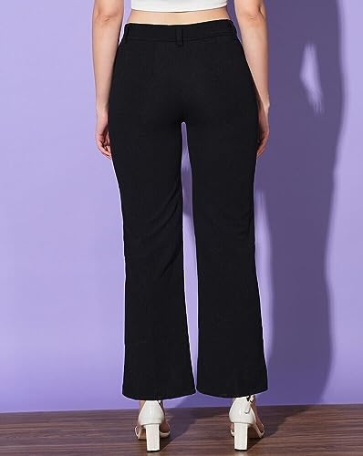 Image of Sheetal Associates Women's Regular Fit Polycotton Solid Casual Trouser