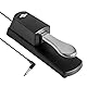 SHAEVLE Sustain-Pedal für Keyboards, Digitalpiano, MIDI und Synthesizer mit Polaritätsschalter, 6,35 mm, mit 160 cm Kabeleingangsstecker