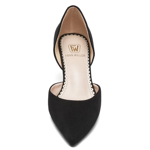 Closed Pointed Toe Heels for Women 3 Inch Pumps Kitten Dress Shoes Elegantes Comfortable Classic Wedding Party D'Orsay Work Shoes3