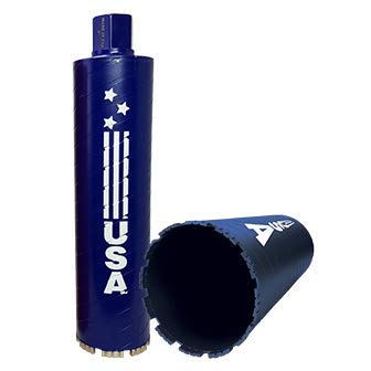 Premium Diamond Core Bit MADE IN USA Turbo Seg 8mm Laser Welded for Hard Concrete, Granite, Cured Concrete, Reinforced Concrete, Block, Brick - Wet (6')