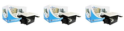 90 CFM Ultra Quiet Exhaust Vent 4" Duct 0.7 Sones Premium AC Motor Light Whisper Silent Bathrooms (3-(Pack))