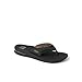 REEF Fanning Mens Bottle Opener Flip Flop, Arch Support, Durable Outsole, Water Friendly, Black/Brown, 7