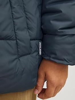 Vêtement Enfant Qualité Doudoune Garçon Jack & Jones Jjmoon - Puffer Avec Capuche Manteau Garçon Hiver